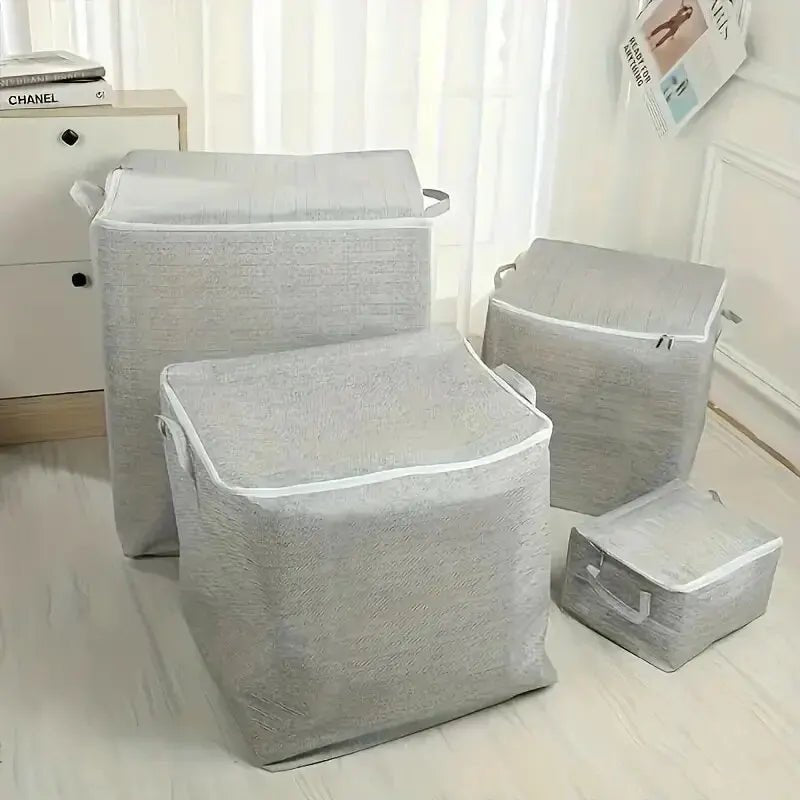 1pc Household Large Capacity Storage Bag Non-woven Material, Closet Wardrobe Organizer Can Be Used For Quilt Clothing, Toys - PrimeNest