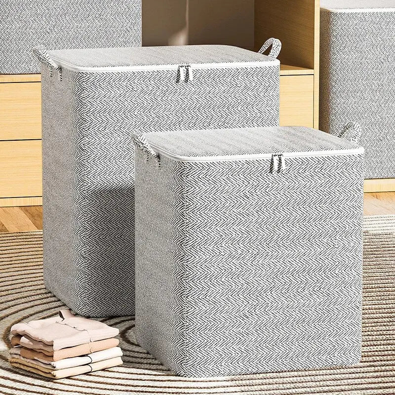 1pc Household Large Capacity Storage Bag Non-woven Material, Closet Wardrobe Organizer Can Be Used For Quilt Clothing, Toys - PrimeNest