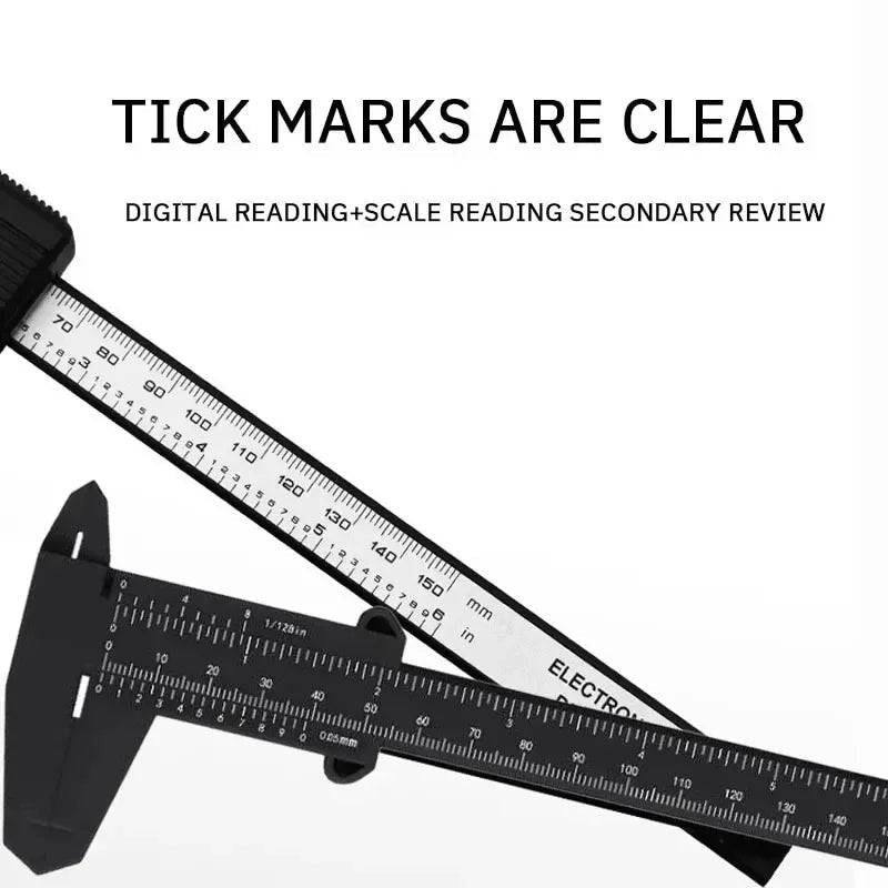 1PC Plastic Vernier Caliper Mini Portable Caliper Student Vernier Ruler 0-150mm Measuring Tool New - PrimeNest