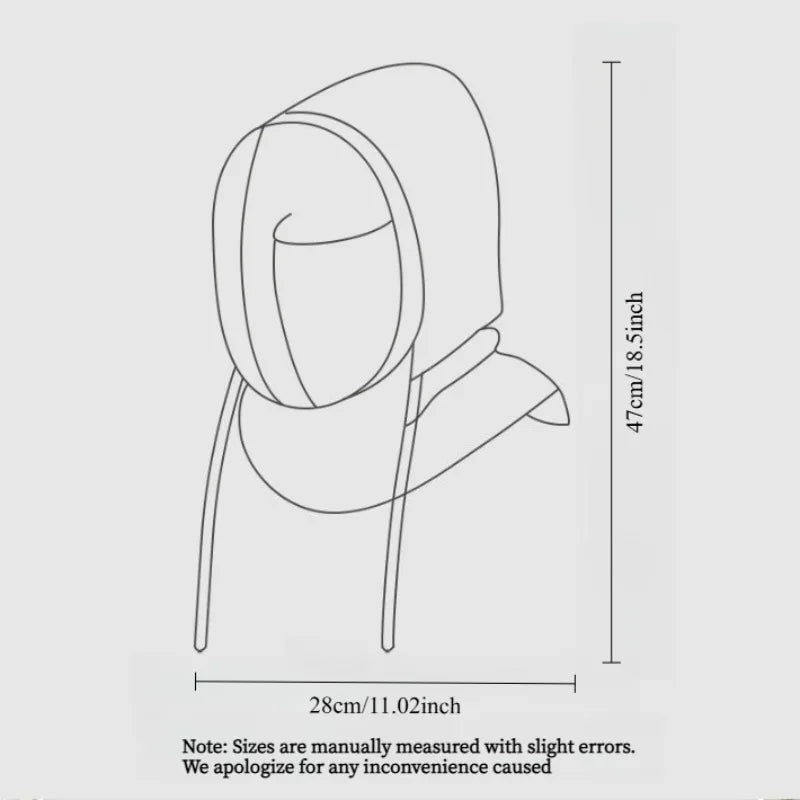1pc Unisex Winter Balaclava - Windproof Knit Hood with Drawstring, Warm Motorcycle Headgear for Cold Weather,Ski Mask - PrimeNest