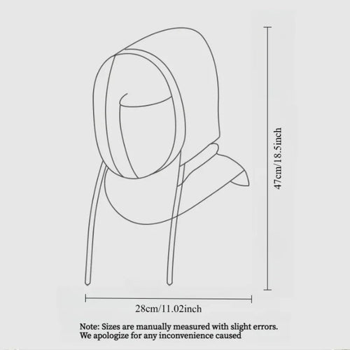 1pc Unisex Winter Balaclava - Windproof Knit Hood with Drawstring, Warm Motorcycle Headgear for Cold Weather,Ski Mask - PrimeNest