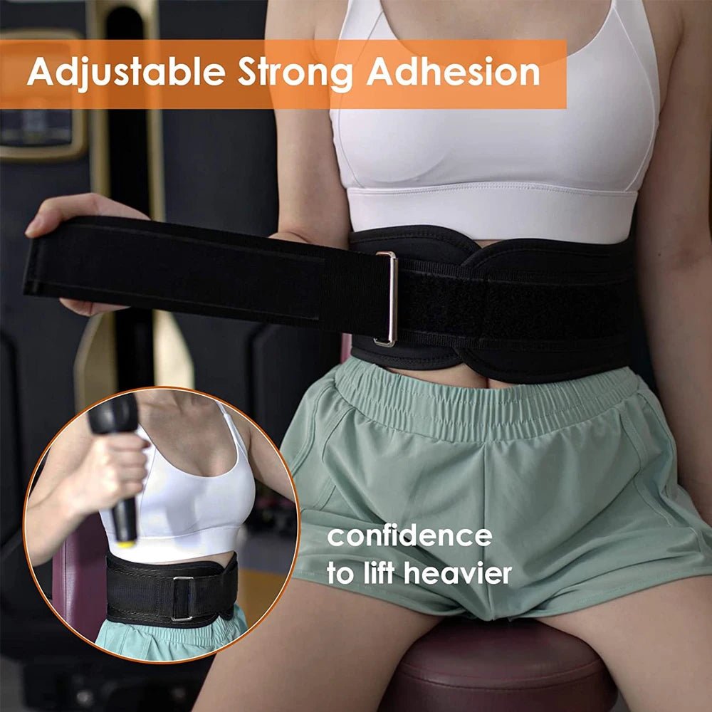 1Pcs Gym Weightlifting Belt Adjustable Waist Back Support Squat Dumbbell Barbell Deadlifts Training Fitness(Black and Blue) - PrimeNest