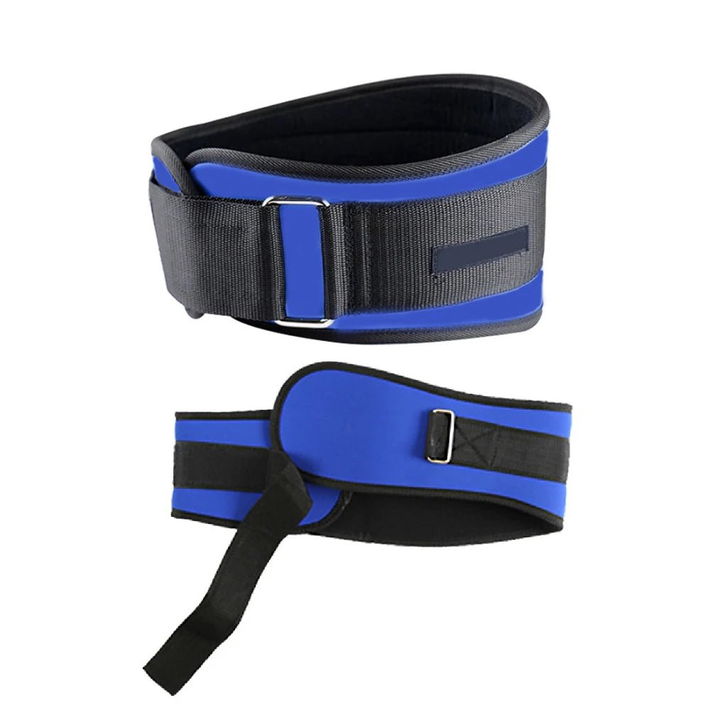 1Pcs Gym Weightlifting Belt Adjustable Waist Back Support Squat Dumbbell Barbell Deadlifts Training Fitness(Black and Blue) - PrimeNest