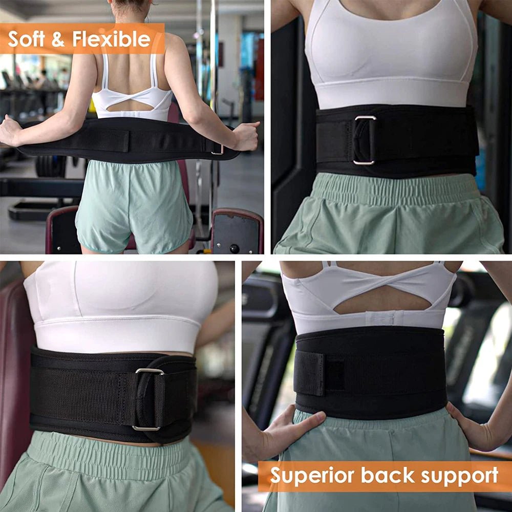 1Pcs Gym Weightlifting Belt Adjustable Waist Back Support Squat Dumbbell Barbell Deadlifts Training Fitness(Black and Blue) - PrimeNest