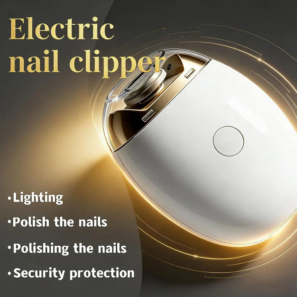 2 IN 1 Electric Nail Trimmer With LED Light Automatic Nail Grinder Trimmer For Baby Adult Mini Manicure Tools Nail Care - PrimeNest