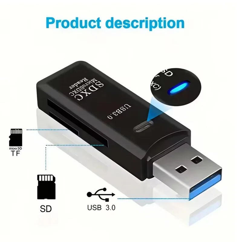 2 in 1 USB2.0/3.0 Card Reader Micro TF sd card Reader usb adapter High Speed Cardreader TF Memory card For PC Laptop Accessories - PrimeNest