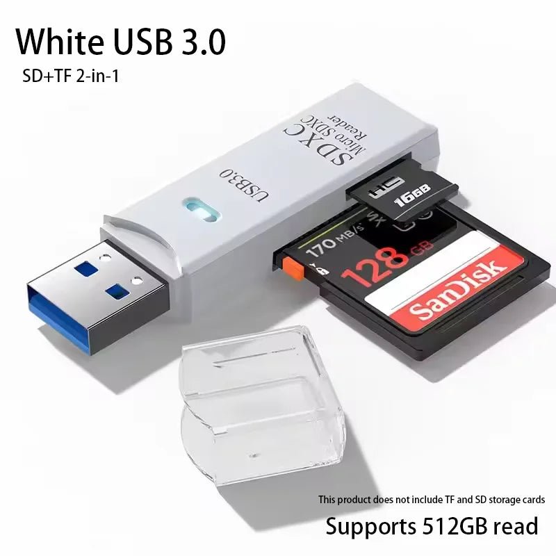 2 in 1 USB2.0/3.0 Card Reader Micro TF sd card Reader usb adapter High Speed Cardreader TF Memory card For PC Laptop Accessories - PrimeNest