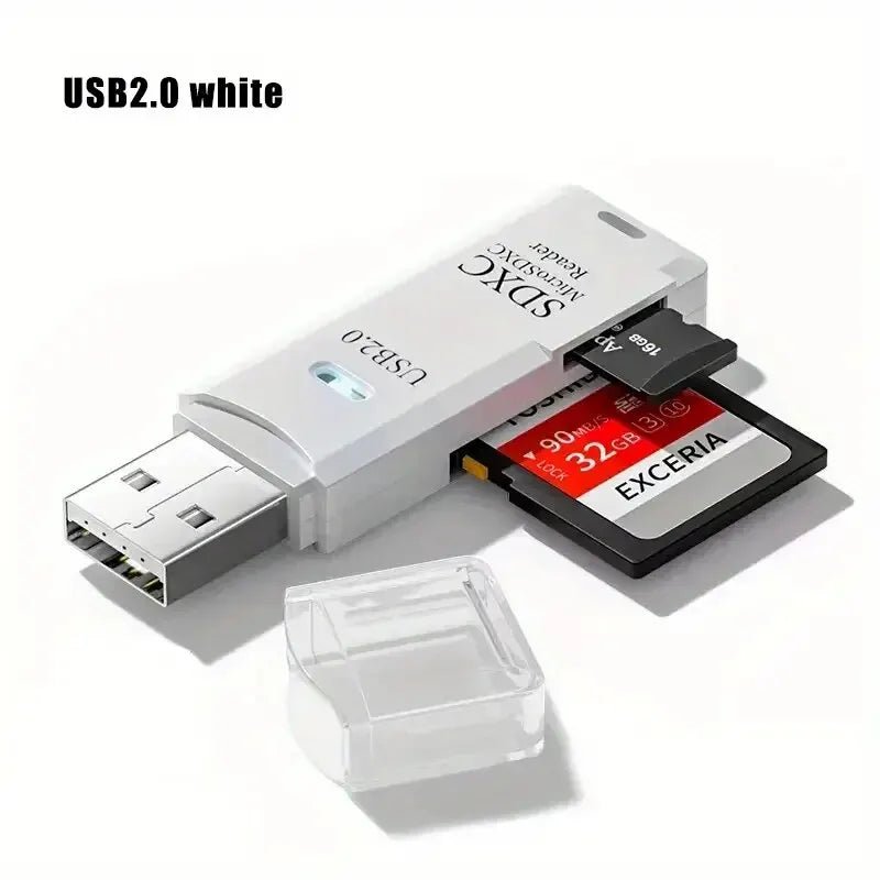 2 in 1 USB2.0/3.0 Card Reader Micro TF sd card Reader usb adapter High Speed Cardreader TF Memory card For PC Laptop Accessories - PrimeNest