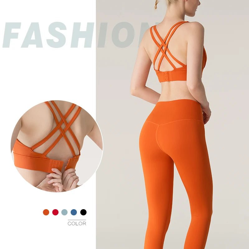 2 Piece Yoga Clothes Women's Tracksuit Athletic Wear Pilates Fitness Suit Gym Workout Push Up Clothes Sports Bra Leggings Suit - PrimeNest