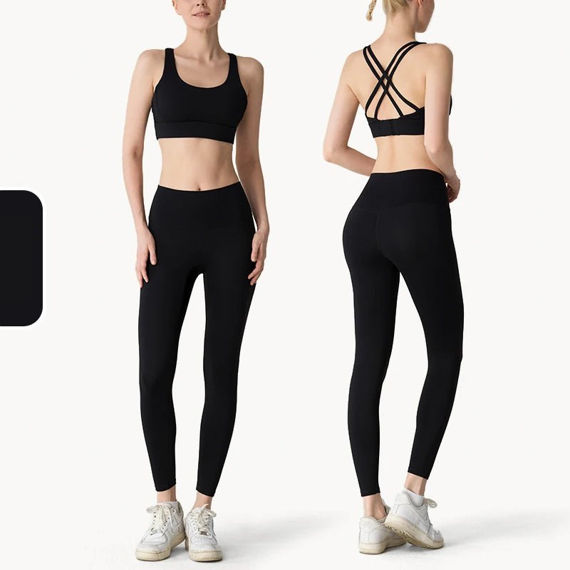 2 Piece Yoga Clothes Women's Tracksuit Athletic Wear Pilates Fitness Suit Gym Workout Push Up Clothes Sports Bra Leggings Suit - PrimeNest