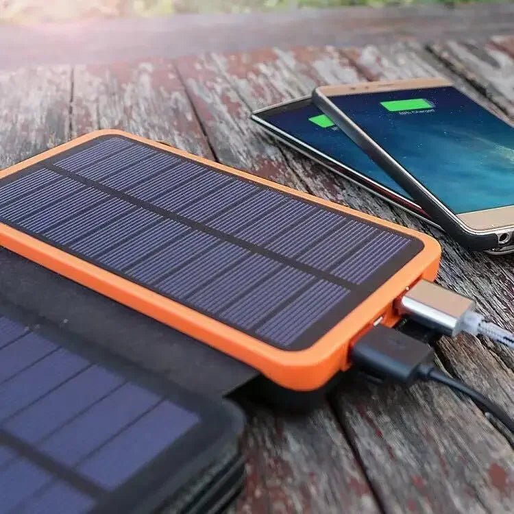 200000mAH Solar Power Bank Folding Solar Panels 5V 2A USB Output Portable Outdoor Camping Sun Power For IPhone Android - PrimeNest