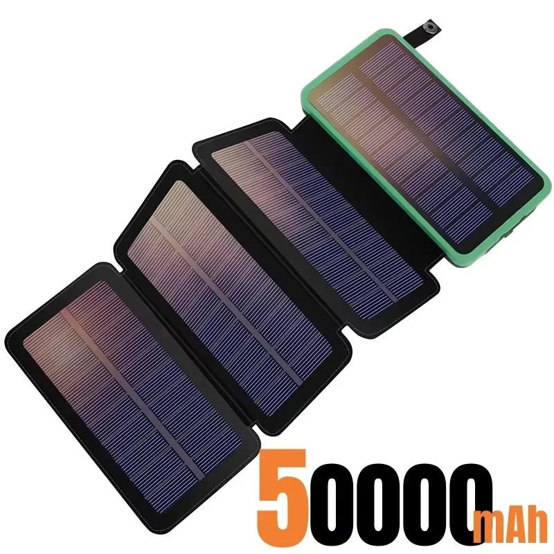 200000mAH Solar Power Bank Folding Solar Panels 5V 2A USB Output Portable Outdoor Camping Sun Power For IPhone Android - PrimeNest