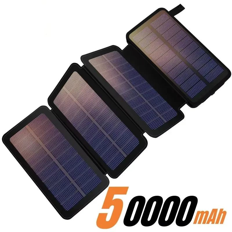 200000mAH Solar Power Bank Folding Solar Panels 5V 2A USB Output Portable Outdoor Camping Sun Power For IPhone Android - PrimeNest
