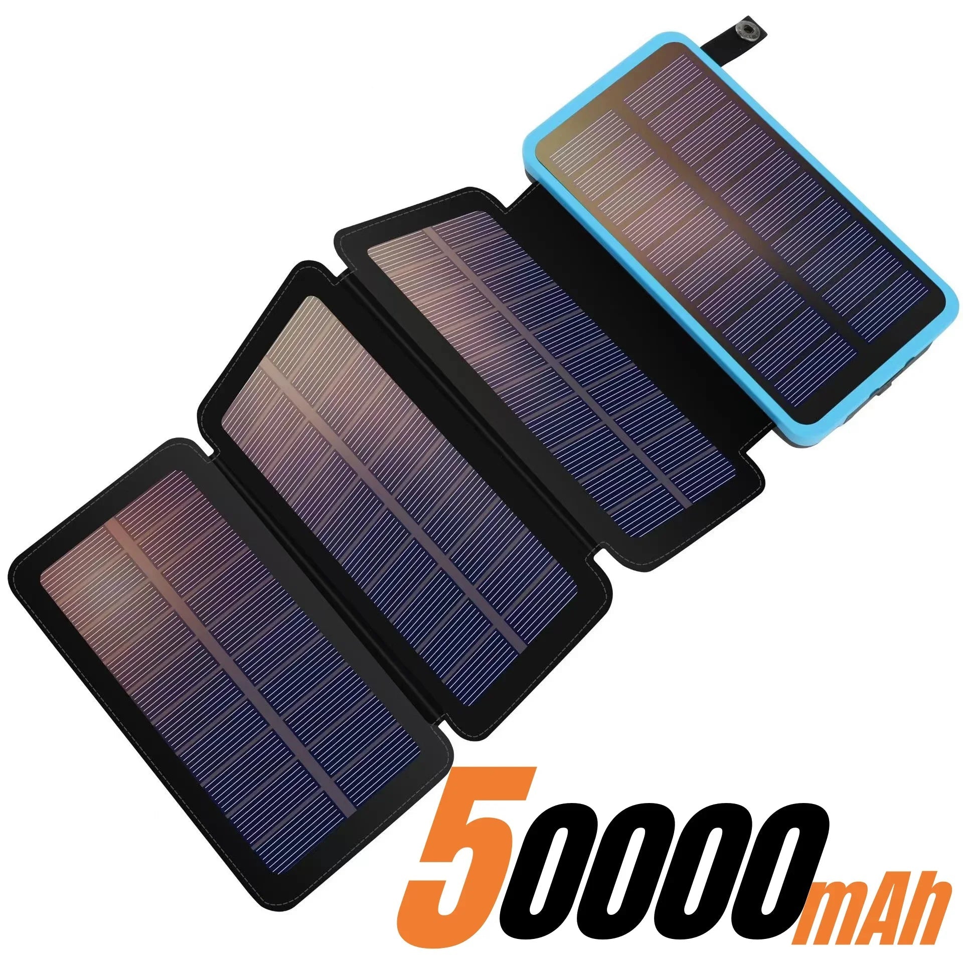 200000mAH Solar Power Bank Folding Solar Panels 5V 2A USB Output Portable Outdoor Camping Sun Power For IPhone Android - PrimeNest