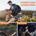 20000mAh Solar Power Bank Portable Solar Charger Waterproof Dual 5V USB Ports 2 LED Light Flashlight For Cell IPhone Outdoor - PrimeNest