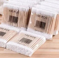 200/500 Double Round Headed Cotton Swabs Headed Cotton Swabs Bamboo Sticks Nose Ears Personal Care - PrimeNest