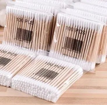 200/500 Double Round Headed Cotton Swabs Headed Cotton Swabs Bamboo Sticks Nose Ears Personal Care - PrimeNest