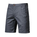 2021 New Summer 100% Cotton Solid Shorts Men High Quality Casual Business Social Elastic Waist Men Shorts 10 Colors Beach Shorts - PrimeNest