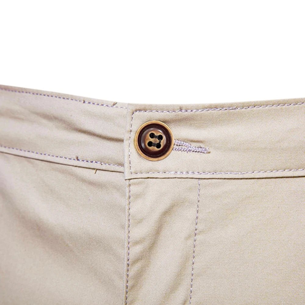 2021 New Summer 100% Cotton Solid Shorts Men High Quality Casual Business Social Elastic Waist Men Shorts 10 Colors Beach Shorts - PrimeNest