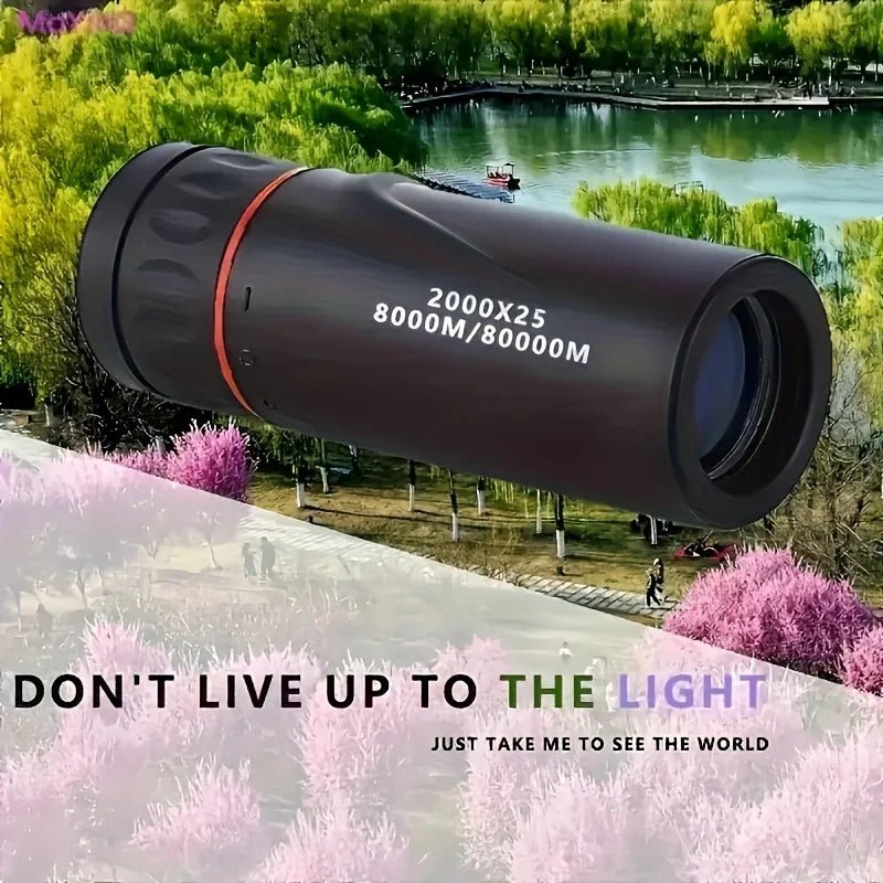 2025 2000X25 HD Monocular Telescope, Compact Portable for Travel, Hiking, Fishing, Camping, Stargazing, Concerts & Bird Watching - PrimeNest