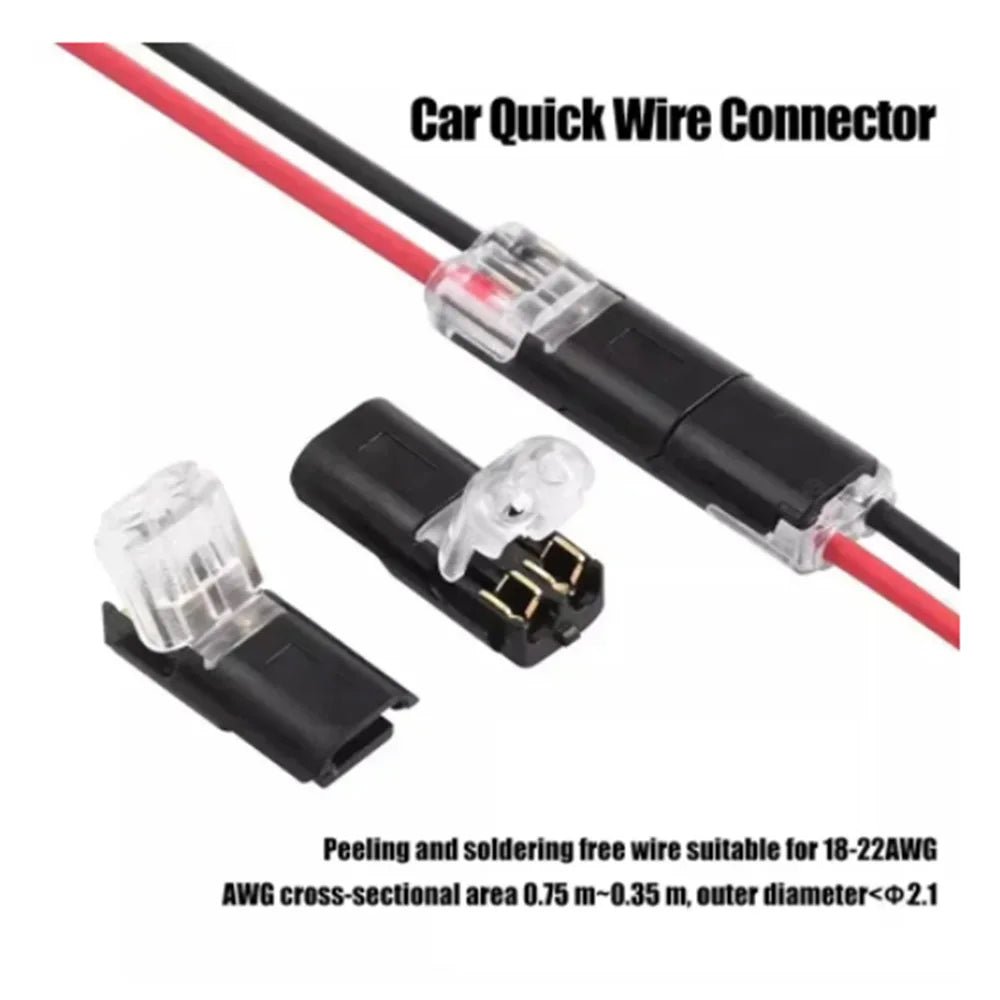 20/30/50/100PCS Double Wire Plug-in Waterproof Quick Connectors with Locking Buckle 2 Way Car Wire Terminal Block Cable Clamps - PrimeNest