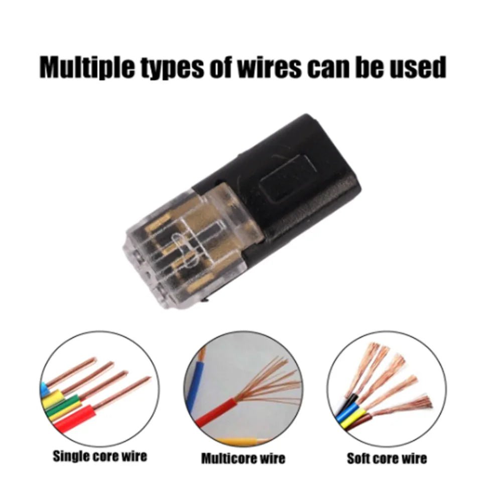 20/30/50/100PCS Double Wire Plug-in Waterproof Quick Connectors with Locking Buckle 2 Way Car Wire Terminal Block Cable Clamps - PrimeNest