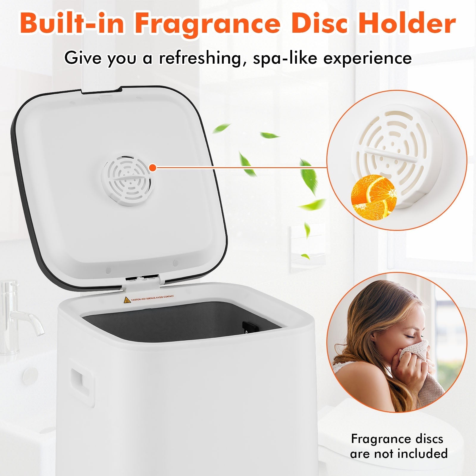 23L Large Hot Towel Heater with Rapid Heating and Adjustable Timer-White - PrimeNest