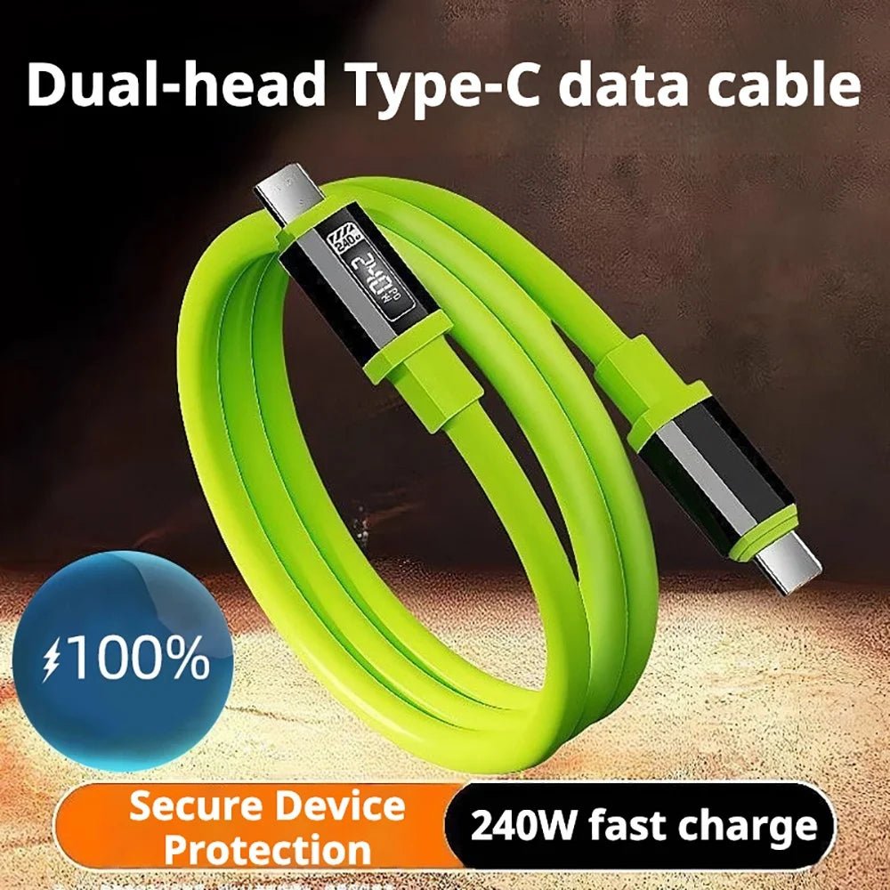 240W Type C To Type C Super Fast Charging Cable Universal High Power Charger USB Cord for iPhone 16 15 14 Xiaomi Huawei Samsung - PrimeNest