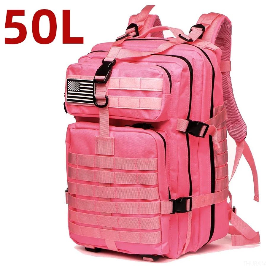 25L/50L Sturdy Nylon Waterproof Tactical Sports Trekking Fishing Hunting Camping Hiking Bag Backpack Outdoor Rucksacks - PrimeNest