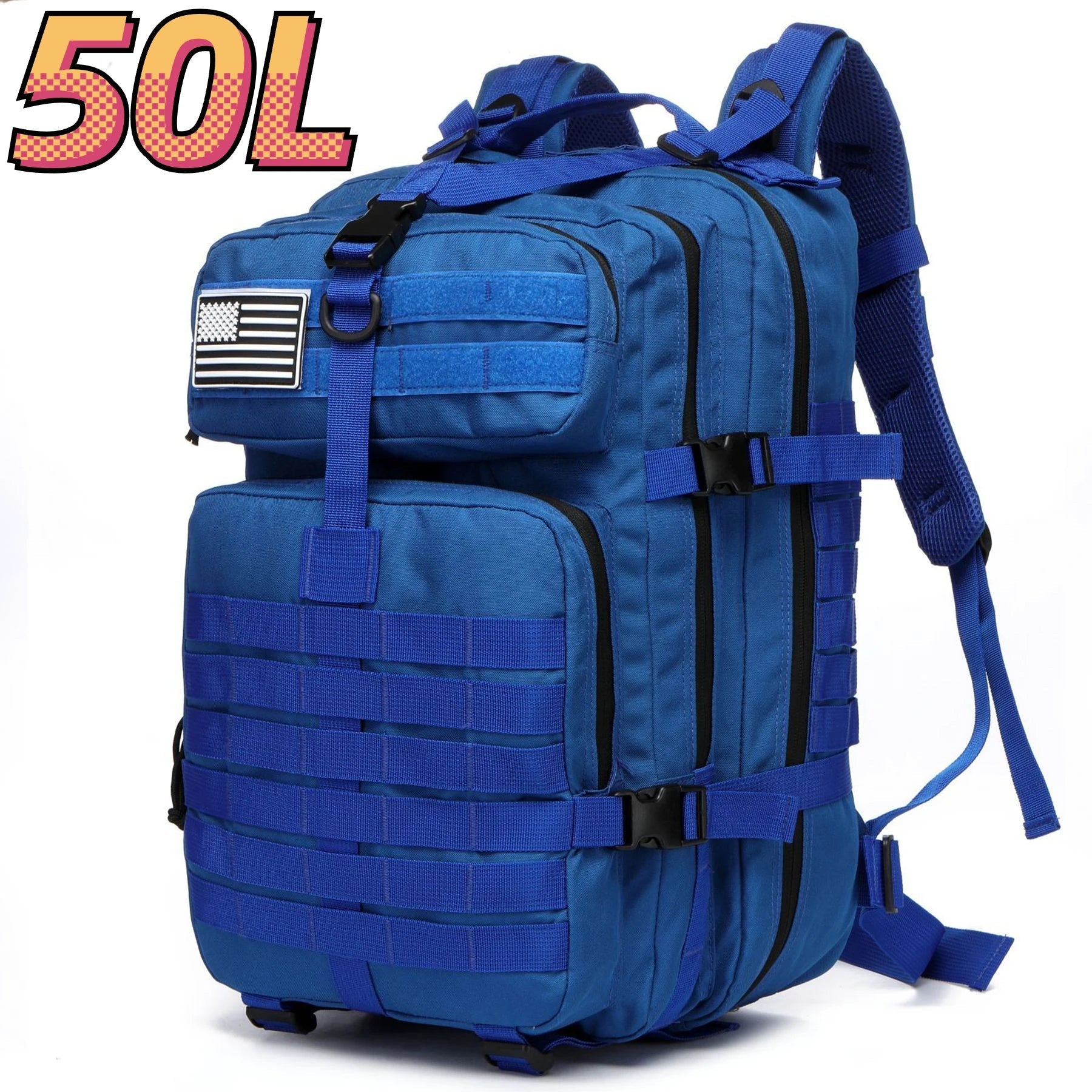 25L/50L Sturdy Nylon Waterproof Tactical Sports Trekking Fishing Hunting Camping Hiking Bag Backpack Outdoor Rucksacks - PrimeNest