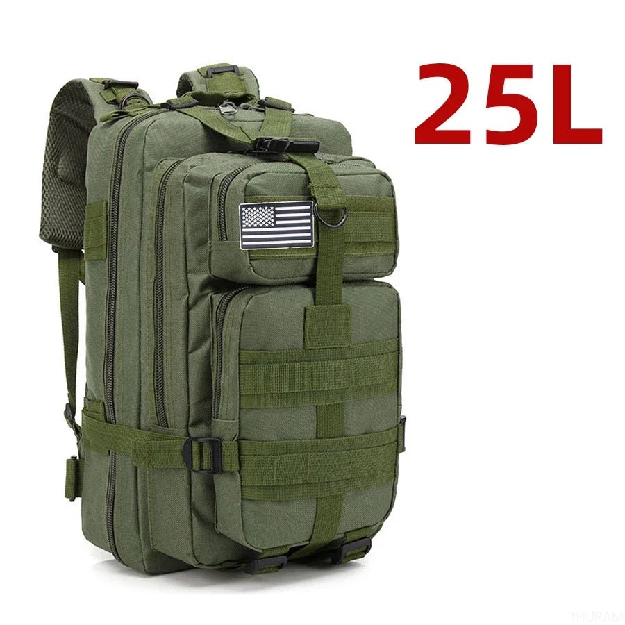 25L/50L Sturdy Nylon Waterproof Tactical Sports Trekking Fishing Hunting Camping Hiking Bag Backpack Outdoor Rucksacks - PrimeNest