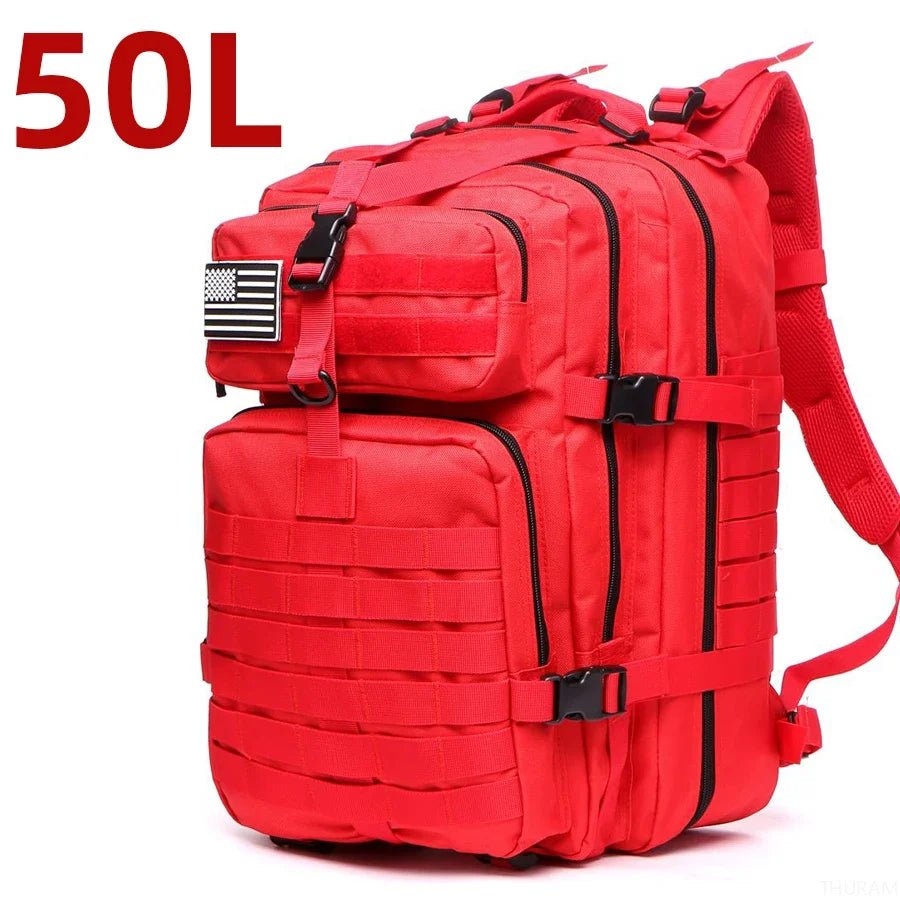 25L/50L Sturdy Nylon Waterproof Tactical Sports Trekking Fishing Hunting Camping Hiking Bag Backpack Outdoor Rucksacks - PrimeNest