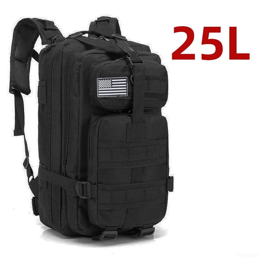 25L/50L Sturdy Nylon Waterproof Tactical Sports Trekking Fishing Hunting Camping Hiking Bag Backpack Outdoor Rucksacks - PrimeNest