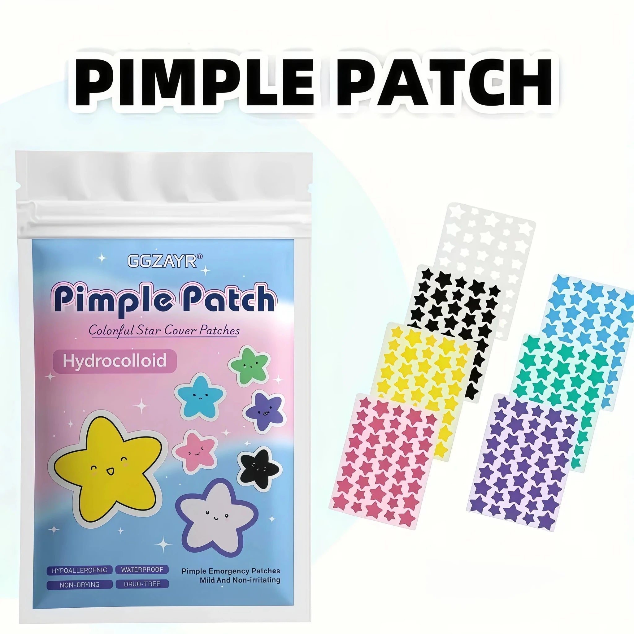 280/1120/1680pcs Seven-Color Star Pimple Patches – Invisible Hydrocolloid Dots for Fun & Gentle Skincare - PrimeNest