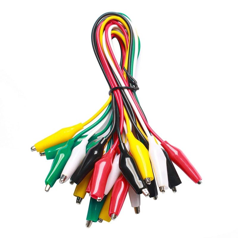 28mm 5 Colors 10 Pcs Alligator Double-ended Crocodile Clips Roach Clip Test Jumper Wireand Test Lead Set . - PrimeNest