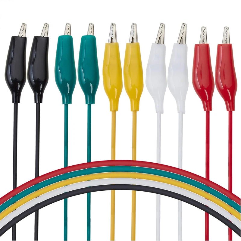 28mm 5 Colors 10 Pcs Alligator Double-ended Crocodile Clips Roach Clip Test Jumper Wireand Test Lead Set . - PrimeNest