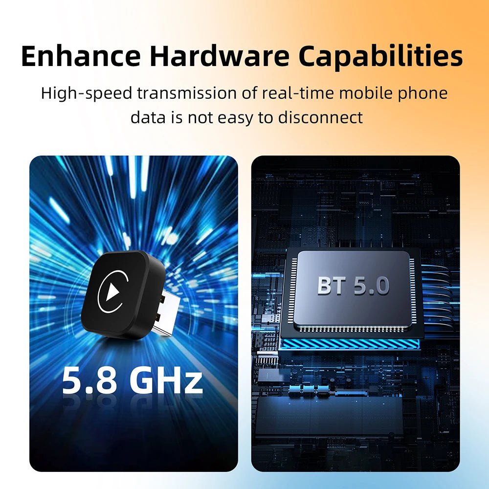 2in1 Wireless CarPlay Dongle Wireless Android Auto Adapter AI Smart Box Car Intelligent Systems For Car With Wired CarPlay - PrimeNest