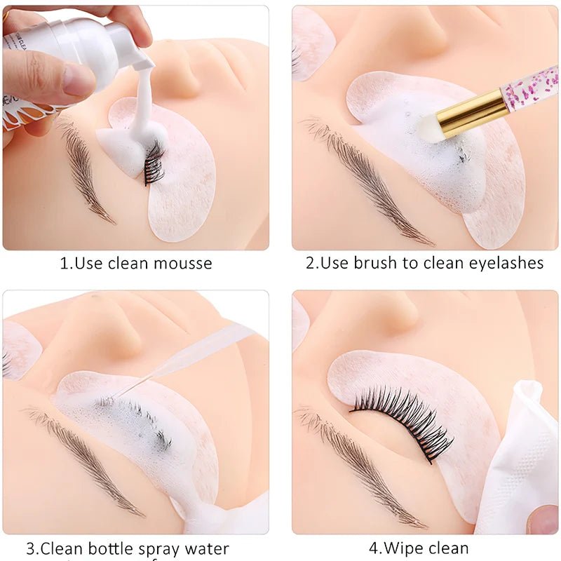 2PCS Eyelash Cleaning Brush Lash Shampoo Brushes Nose Pore Blackhead Remover Deep Brush For Eyelash Extensions Makeup Tools - PrimeNest