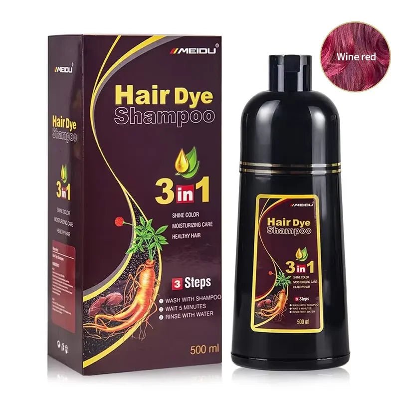 30ml/500ml 3-in-1 Quick Hair Dye Shampoo Natural Black Herbal Hair Dye Moisturizes Mild Hair Dye Conditioner Hair Care Products - PrimeNest