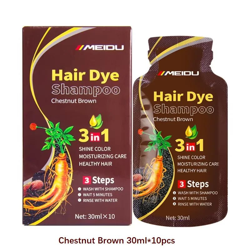 30ml/500ml 3-in-1 Quick Hair Dye Shampoo Natural Black Herbal Hair Dye Moisturizes Mild Hair Dye Conditioner Hair Care Products - PrimeNest
