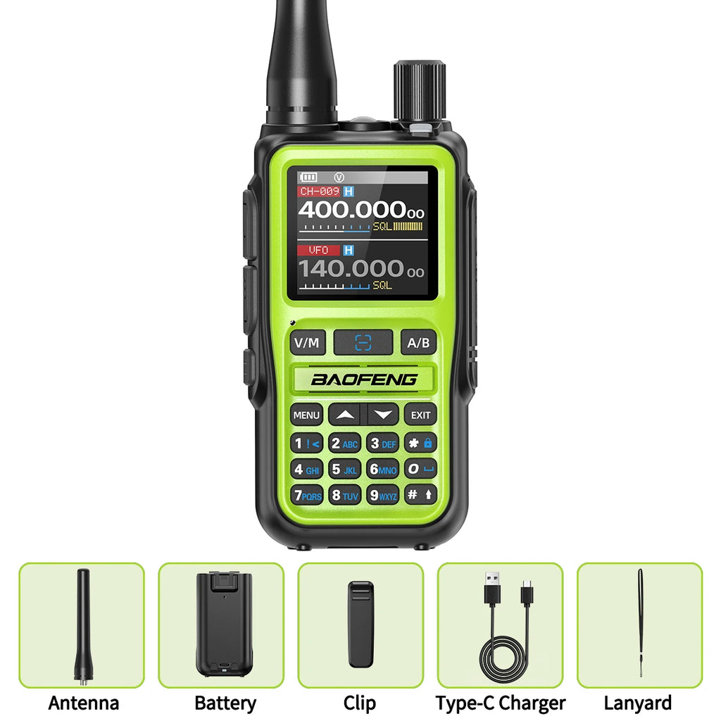 1PC Baofeng UV 5RMINI Wireless Frequency Reading Walkie Talkie AM Long Range Multi-Band Type-C Charger Ham Radio