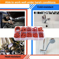 351pcs silicone O-ring set, 10 sizes, oil and heat resistant, suitable for cars and pipelines - PrimeNest