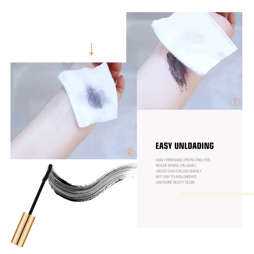 3D Mascara Lengthening Black Lash Eyelash Extension Eye Lashes Brush Beauty Makeup Long-wearing Gold Color Mascara - PrimeNest