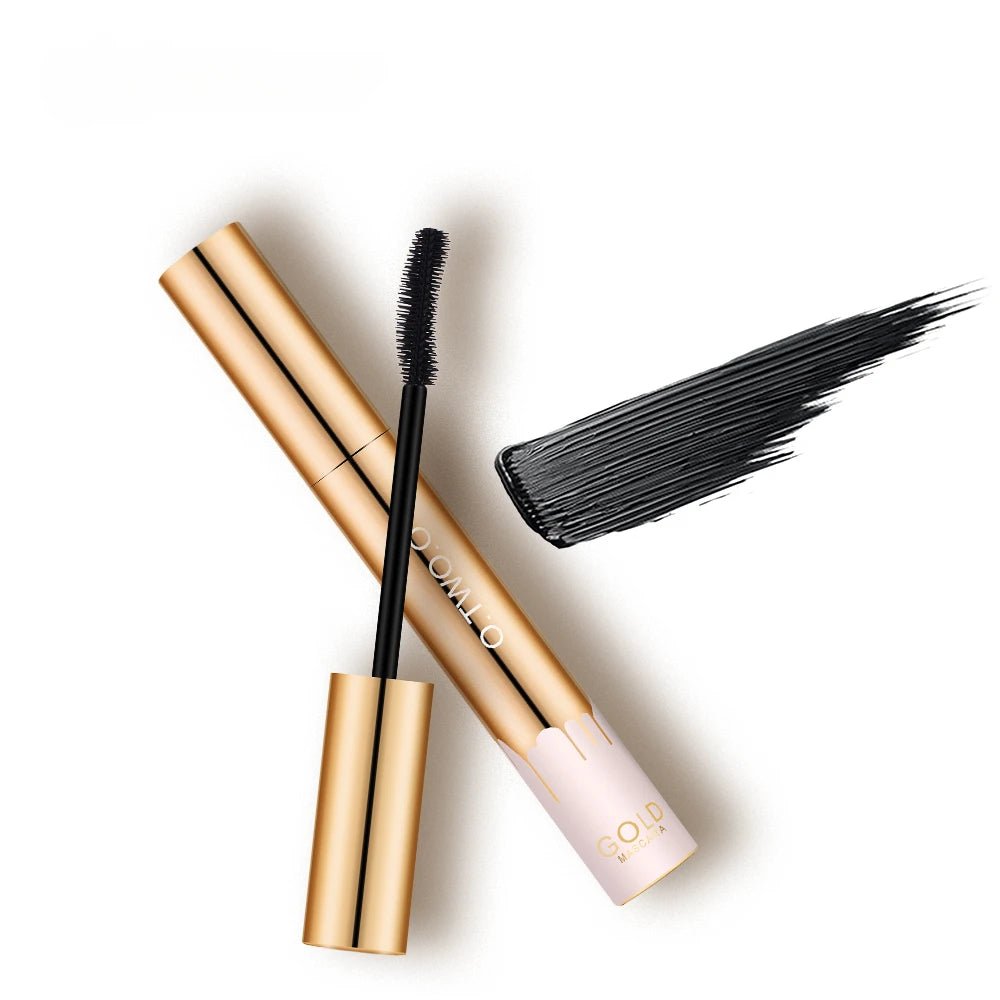 3D Mascara Lengthening Black Lash Eyelash Extension Eye Lashes Brush Beauty Makeup Long-wearing Gold Color Mascara - PrimeNest