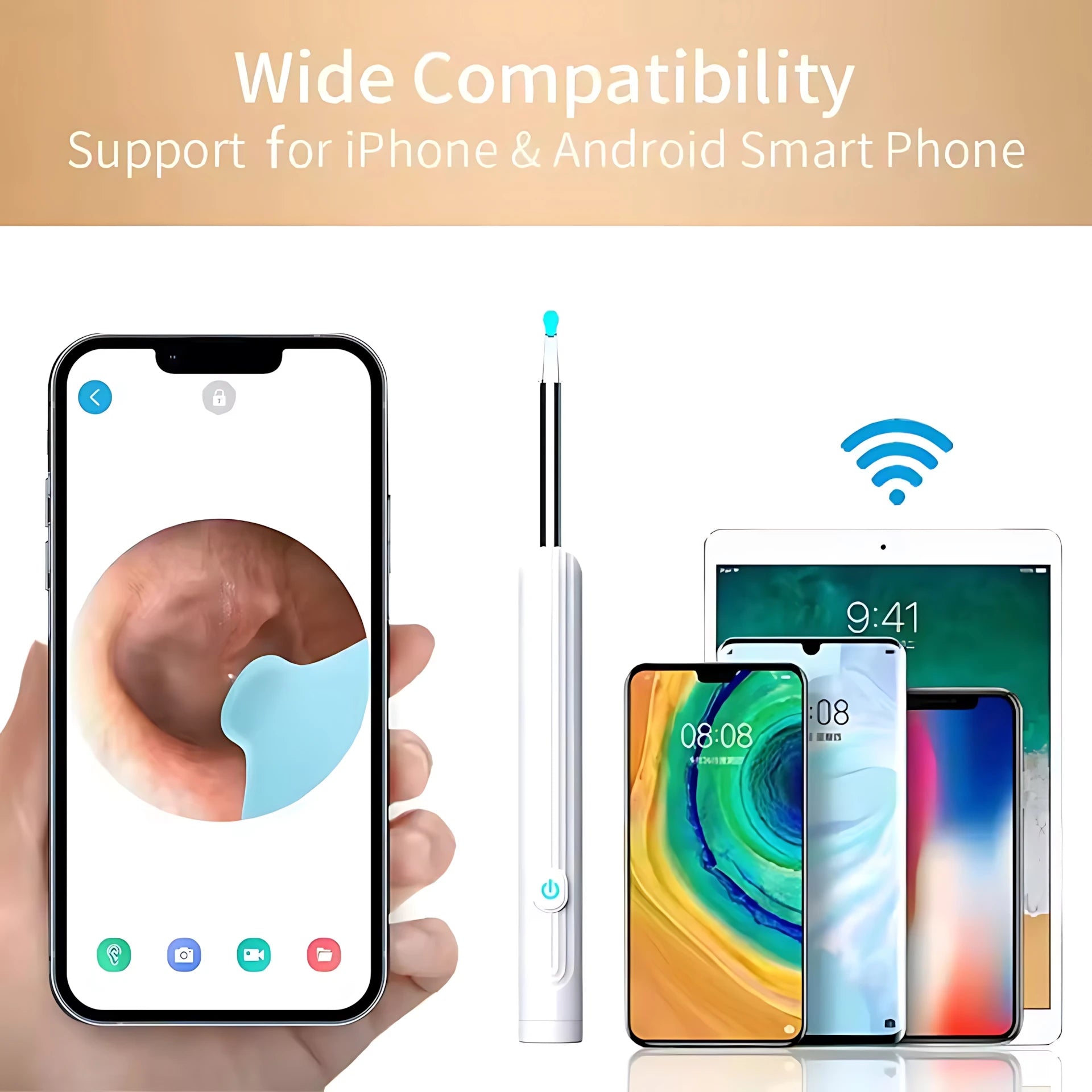Smart Visual Ear Cleaner with Camera Wax Remover Tool Stick Otoscope 1080P HD Earpick Endoscope Earring Personal Health Care