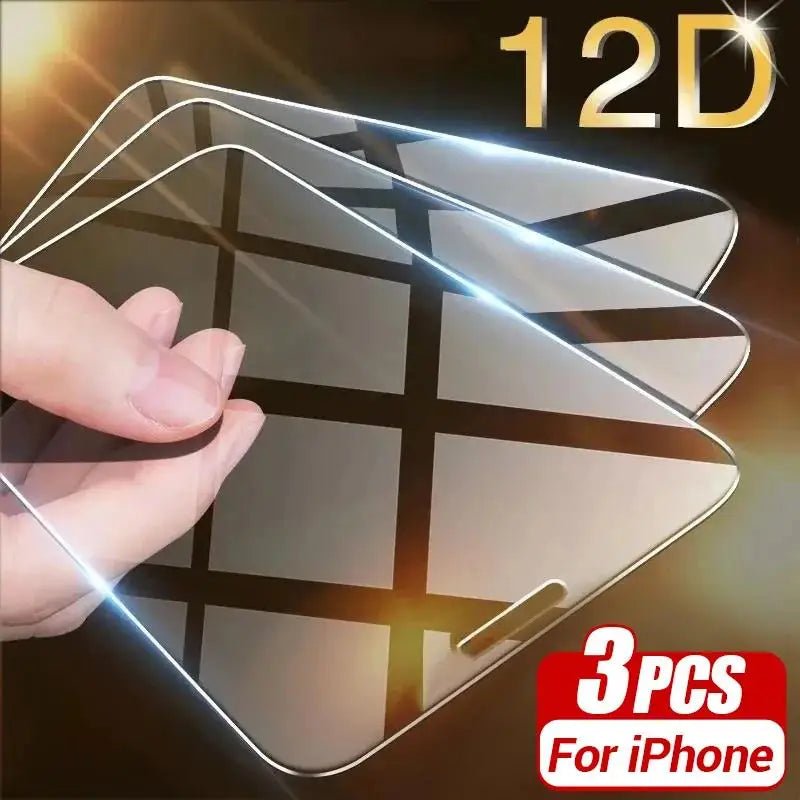 3Pcs Tempered Stg For iPhone 14 15 Plus 11 16 Pro Max iPhone 12 13 Mini XR X XS Max 6 8 7 Plus SE 2020 Screen Glass Protector - PrimeNest