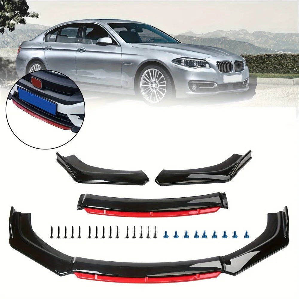 3PCS Universal Car Front Bumper Lip Splitter Lip Body Kit Spoiler Diffuser For BMW For Benz For Audi For VW For Subaru - PrimeNest