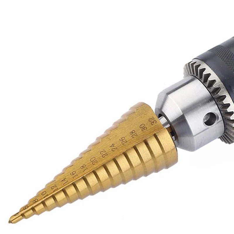 4-32 mm 4-20 mm HSS Titanium Coated Step Drill Bit High Speed Steel Metal Wood Hole Cutter Cone Drilling Tool - PrimeNest