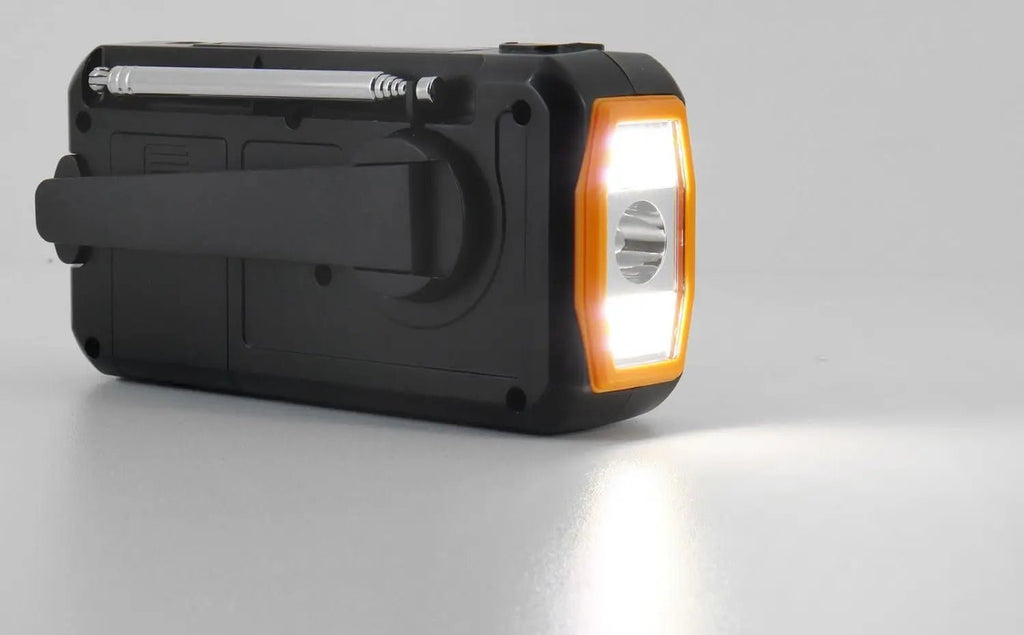 4000mAh Portable Emergency Solar Power Radio Hand Crank Charging AM/FM Weather Radio Led Reading Flashlight Bank Phone Charger - PrimeNest