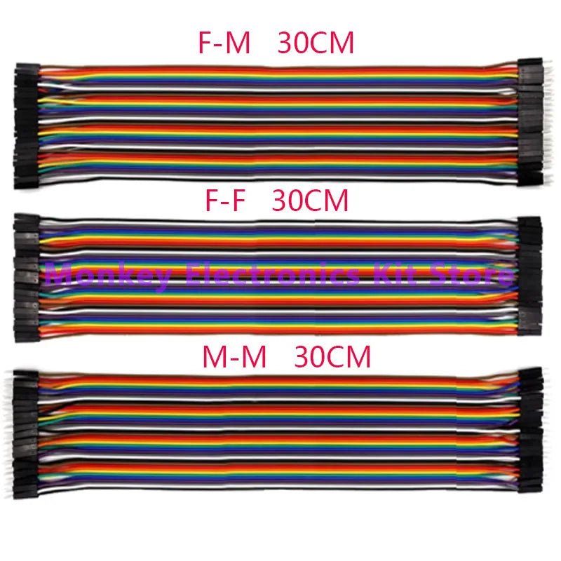 40PIN 30CM 20CM 10CM Dupont Line Male to Male Female to Male Female to Female Jumper Dupont Wire Cable for Arduino DIY KIT - PrimeNest